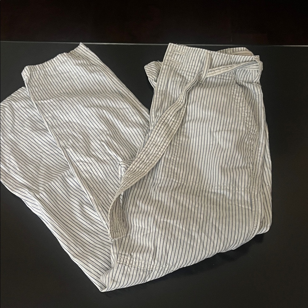 American Eagle Outfitters White Striped Pants